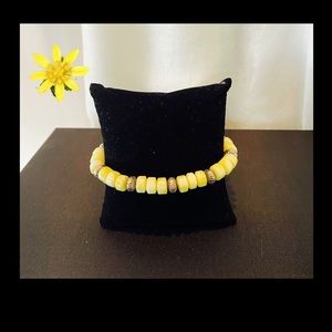 Perfect Sunny Yellow Stone Bead Bracelet